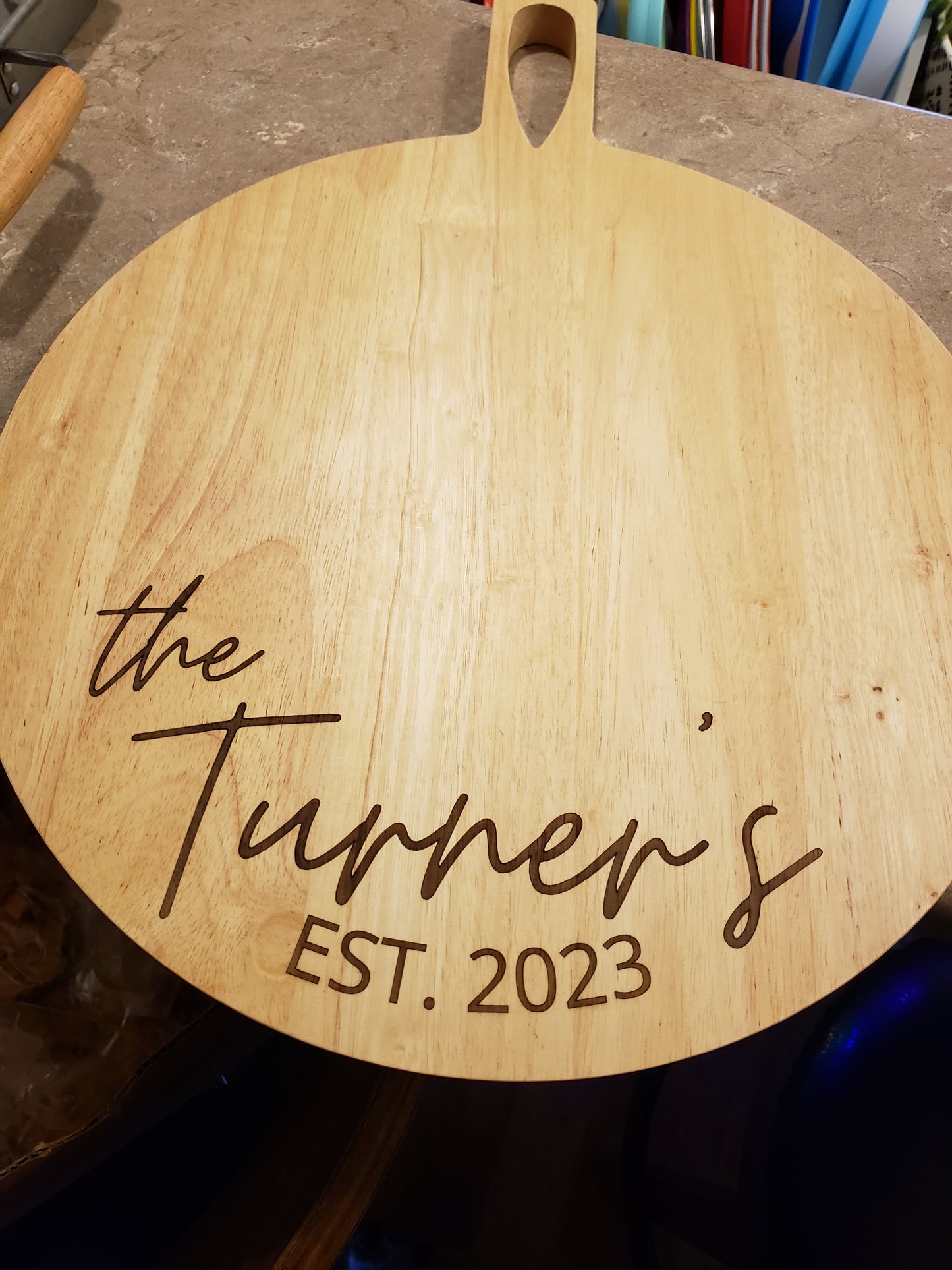Circular Personalized Charcuterie Board