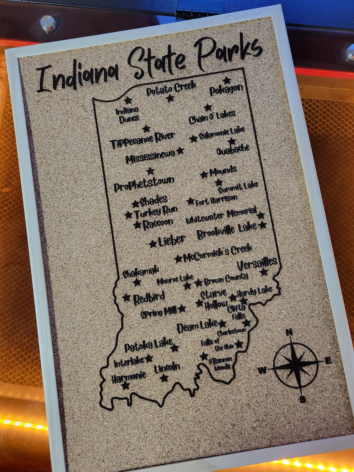 Indiana State Parks Corkboard