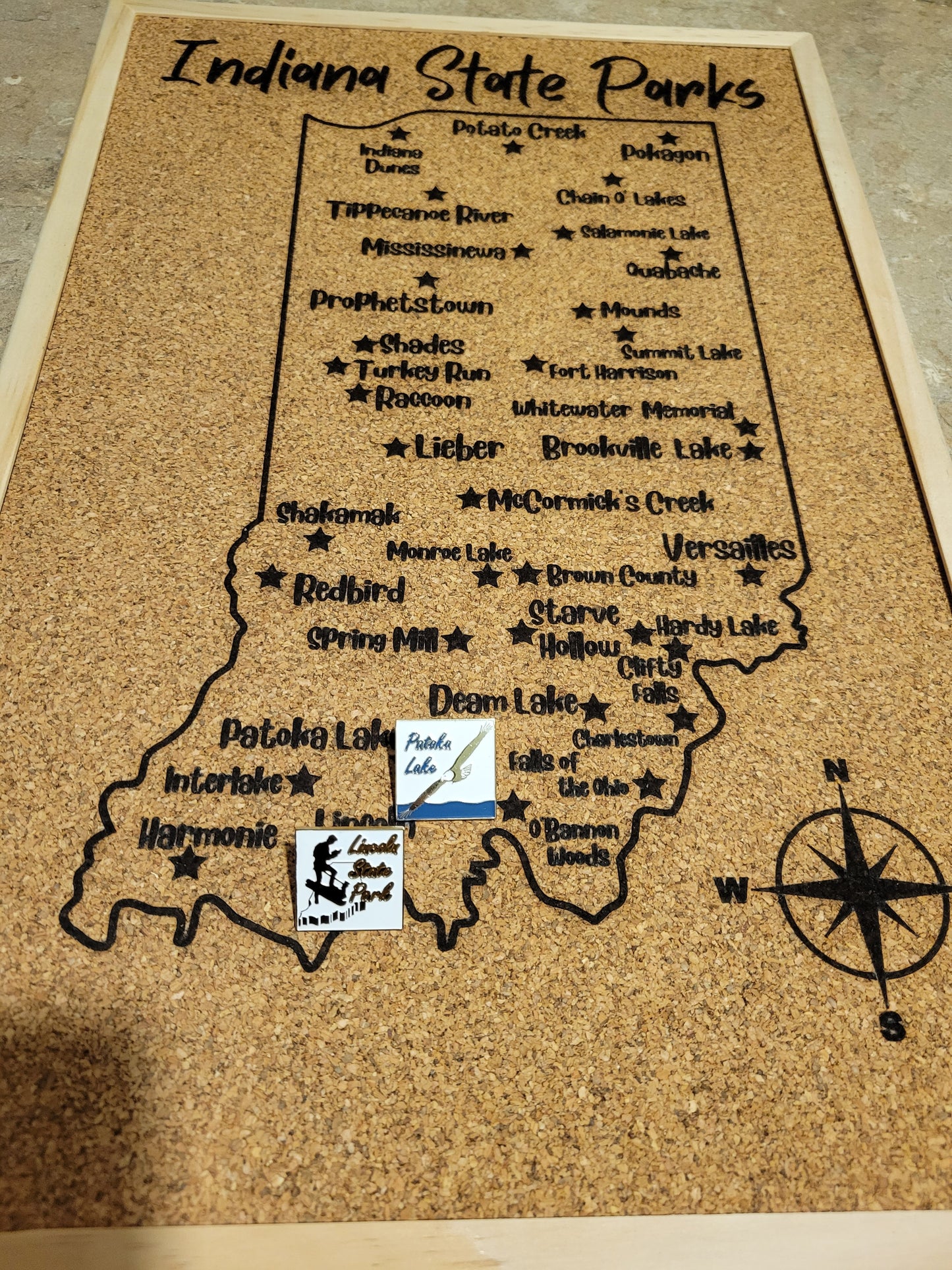 Indiana State Parks Corkboard