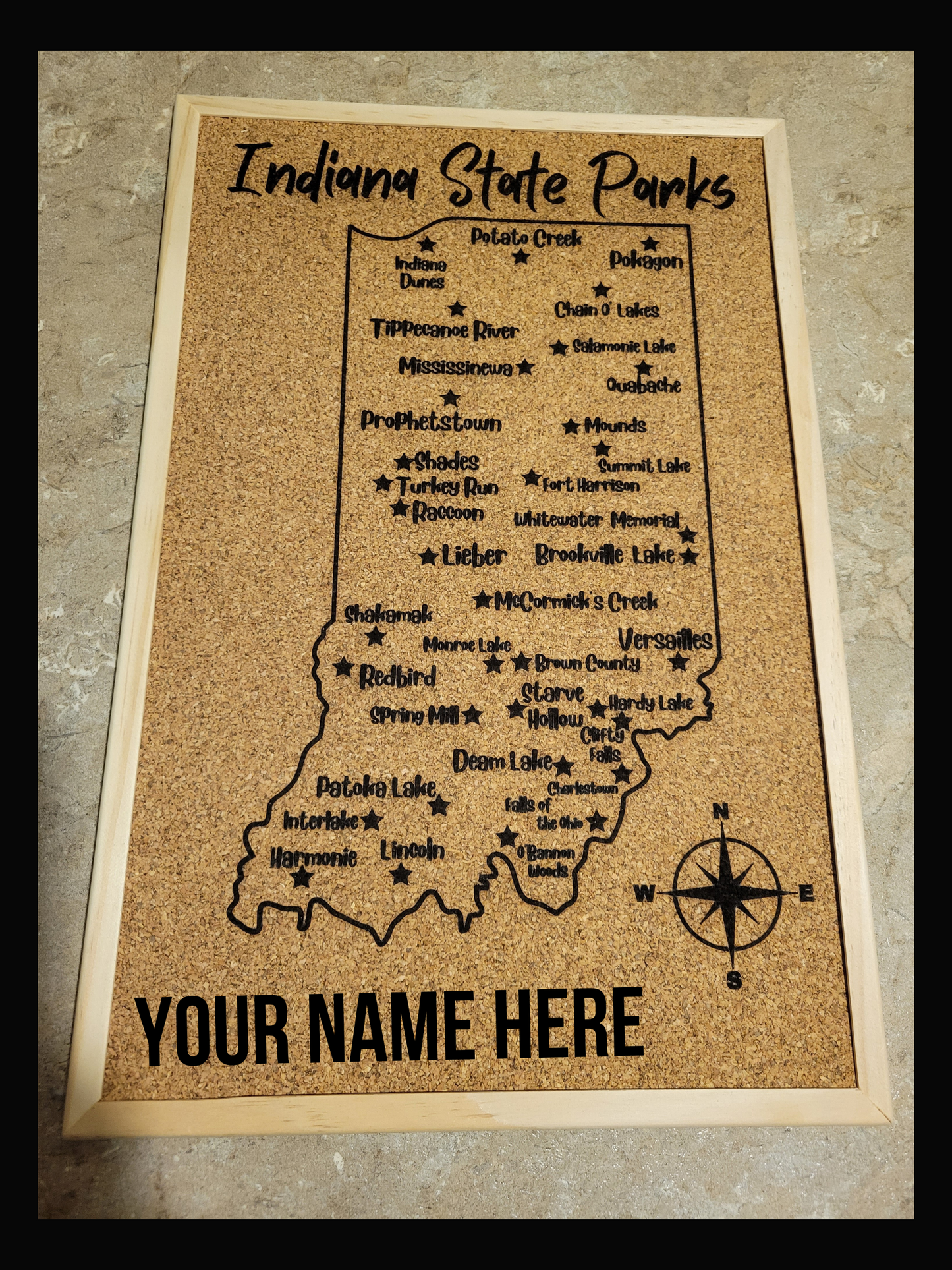 Indiana State Parks Corkboard